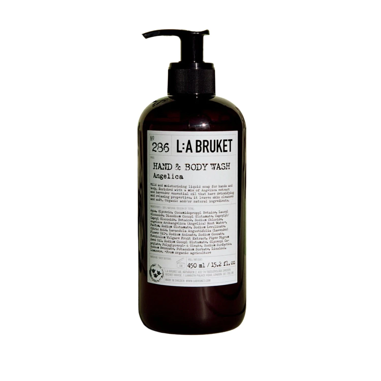 L:A Bruket 286 Hand & Body Wash Angelica 450 ml