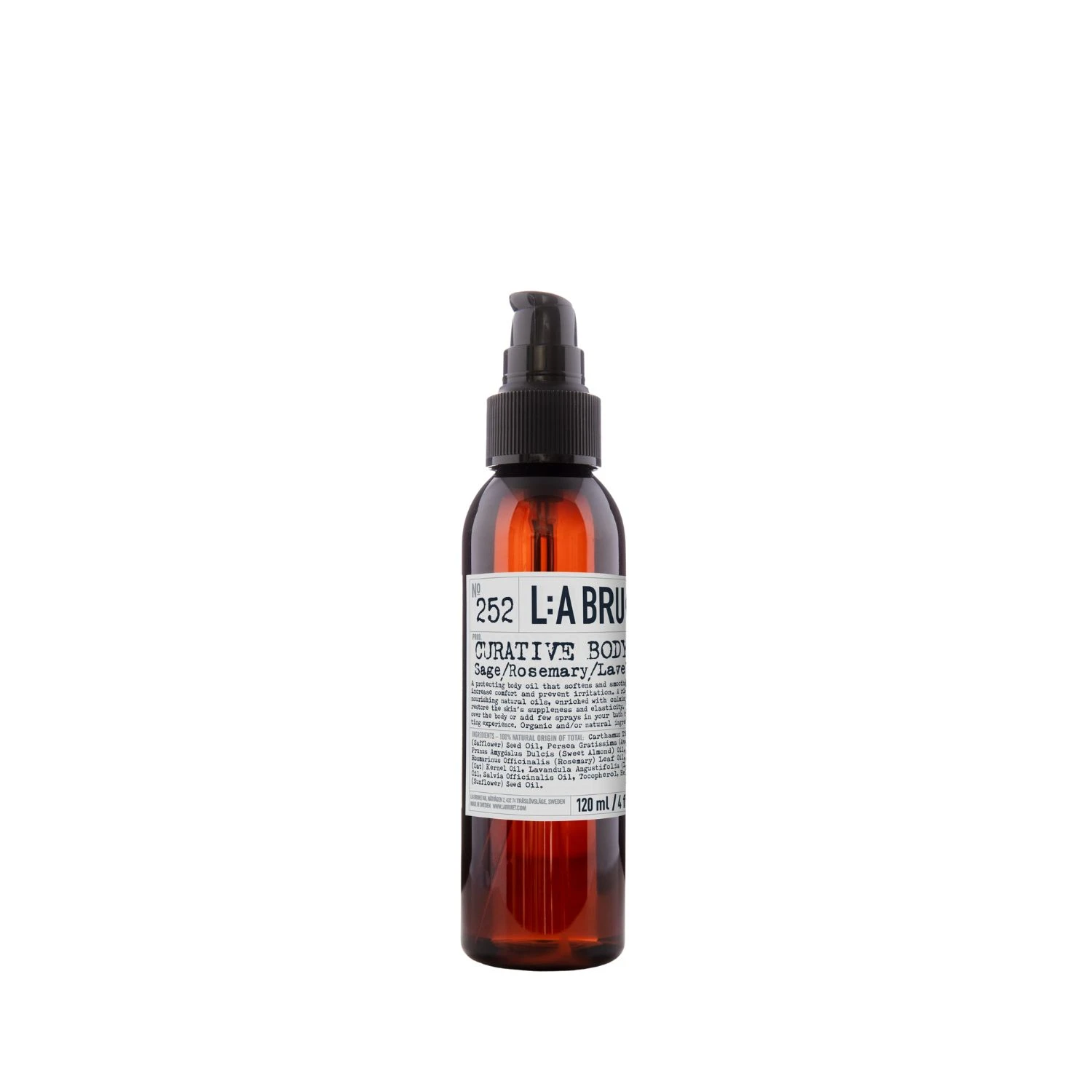L:A Bruket Curative Body Oil Sage/Rosemary/Lavender