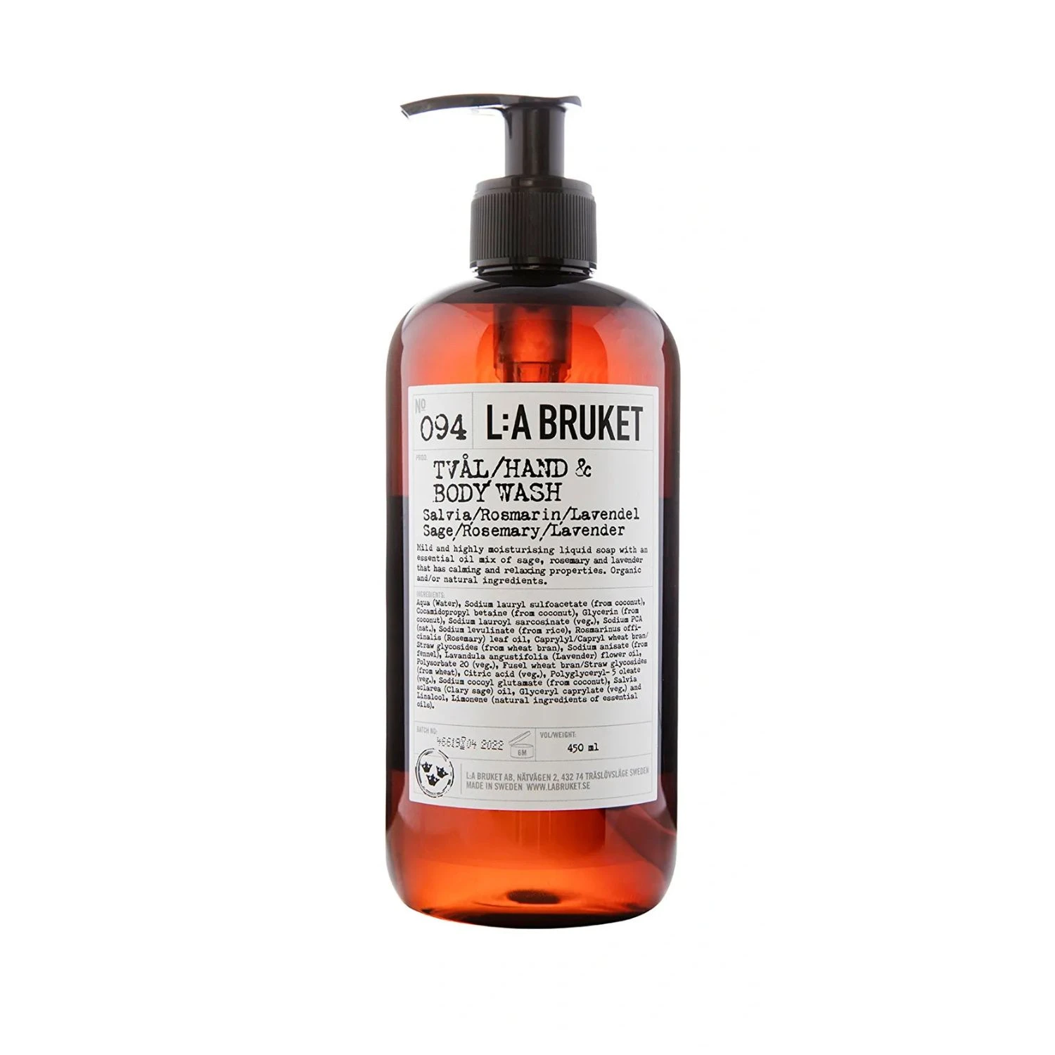L:A Bruket Hand & Body 094 Wash Sage/Rosemary/Lavender 450 ml