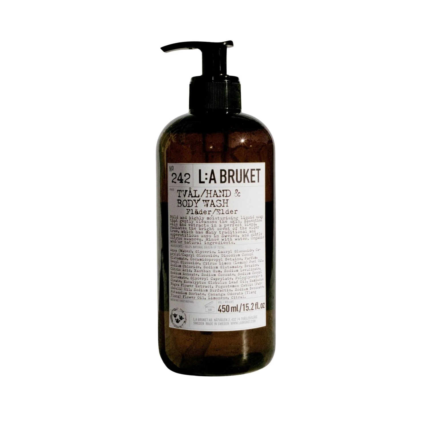 L:A Bruket Hand & Body Wash 242 Elder 450 ml