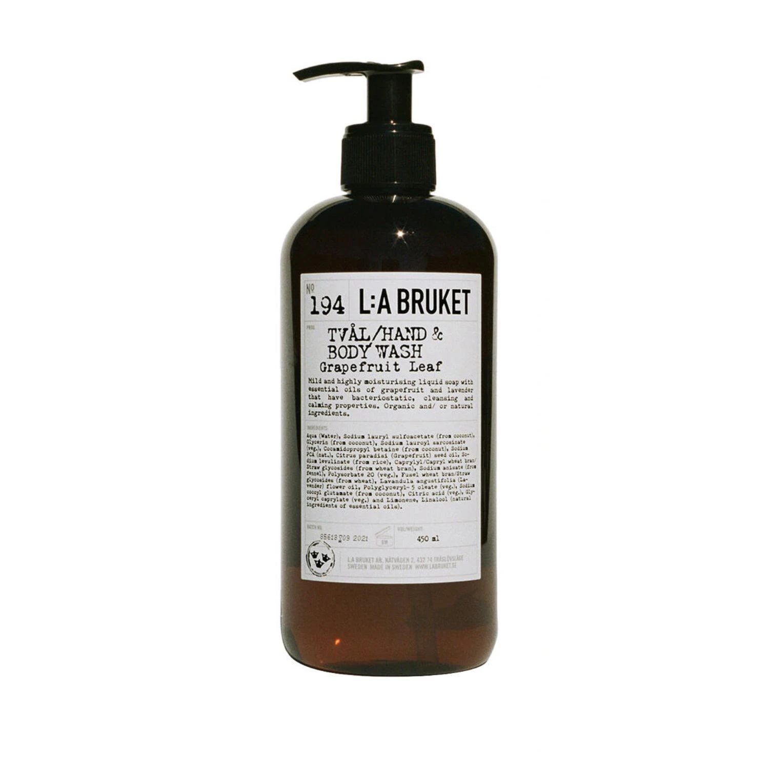 L:A Bruket Hand & Body Wash Grapefruit Leaf 450 ml