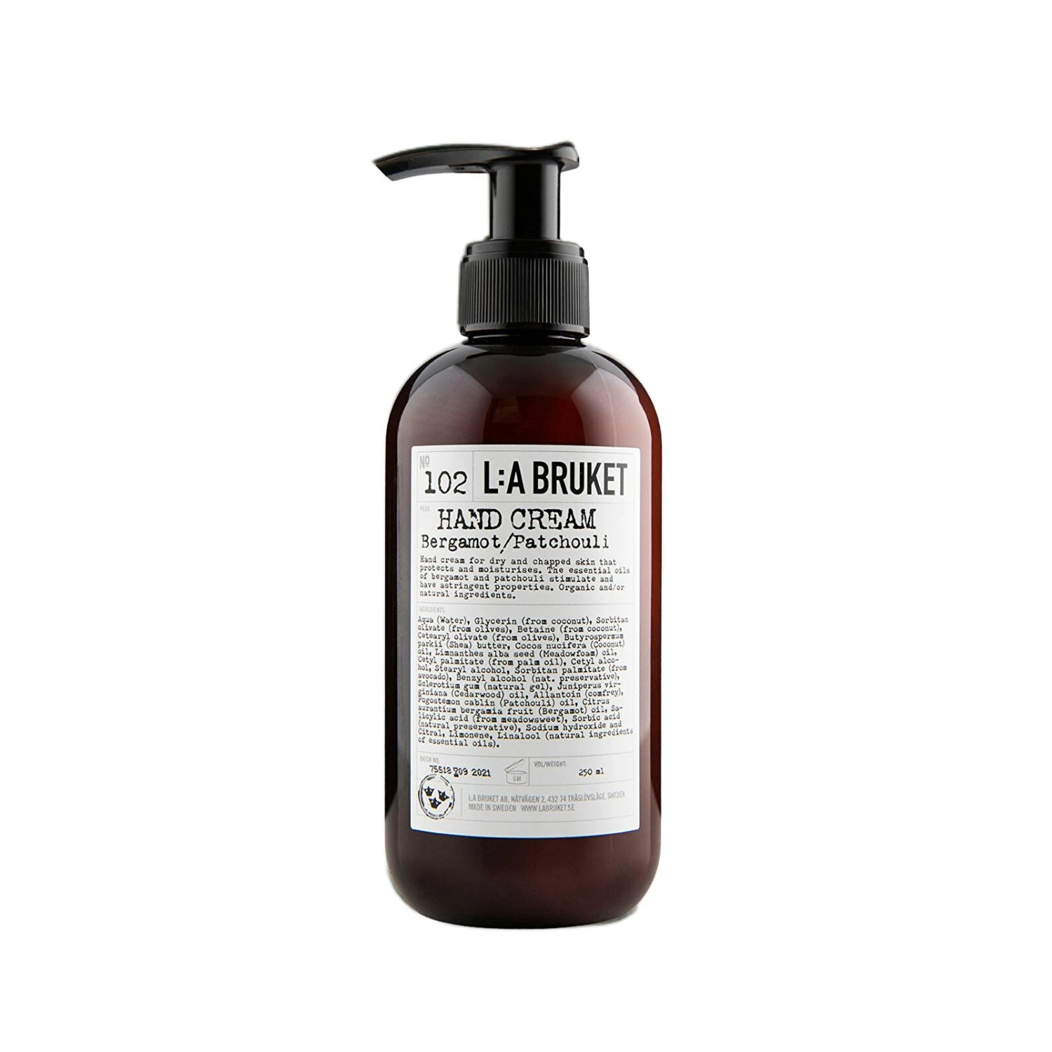 L:A Bruket Hand Cream Bergamot / Patchouli 240 ml