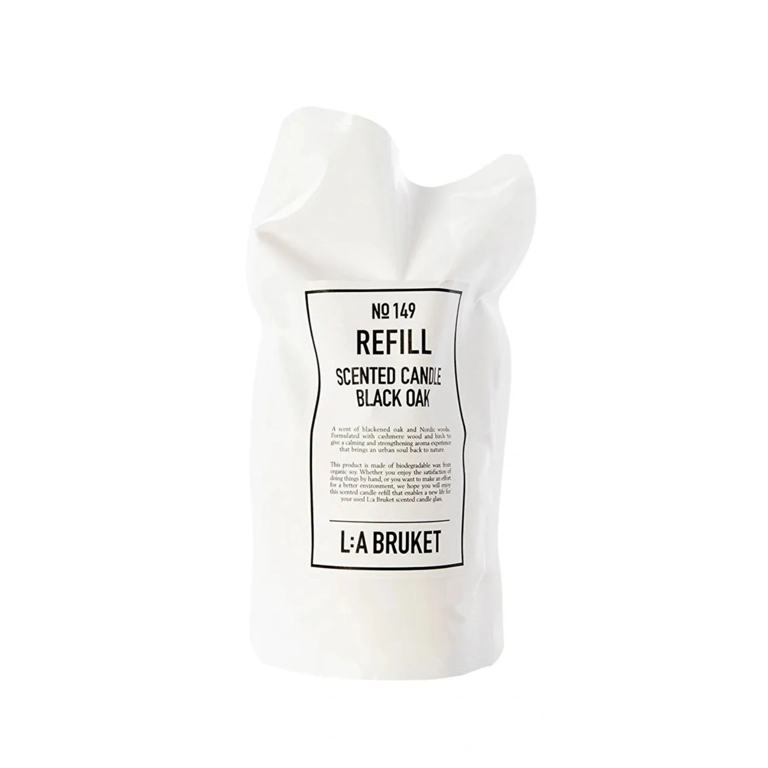 L:A Bruket Refill Scented Candle Black Oak