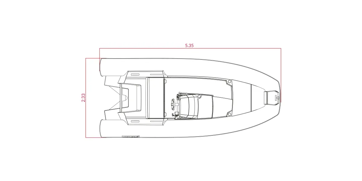NorthStar Axis 5.3 ölçülü üst görünüm