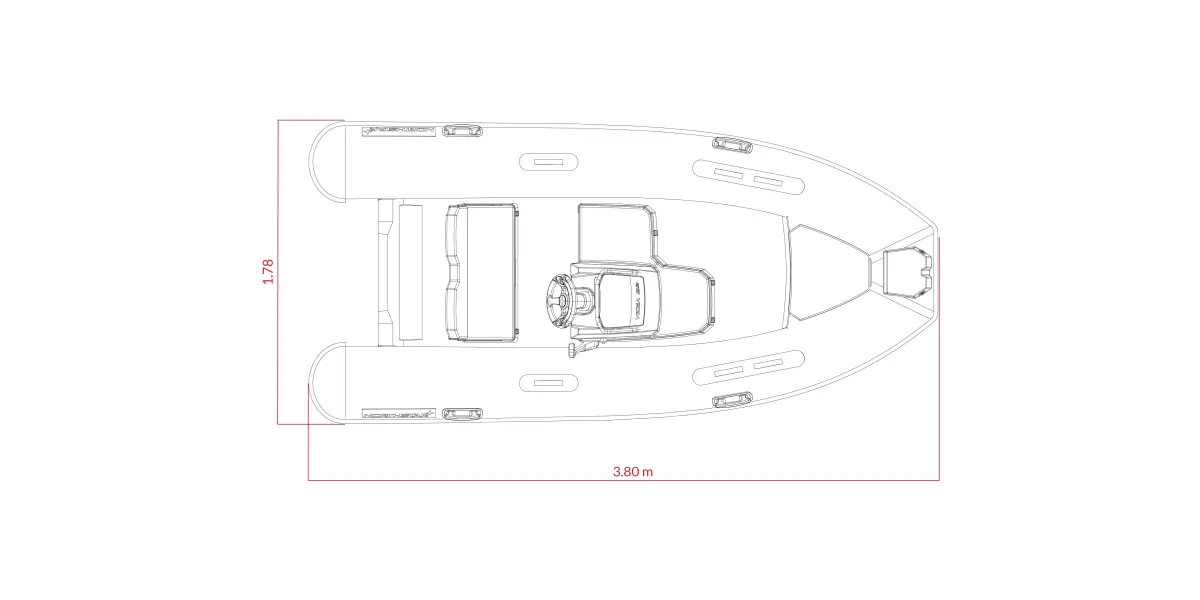 NorthStar Vega 3.8 ölçülü üst görünüm