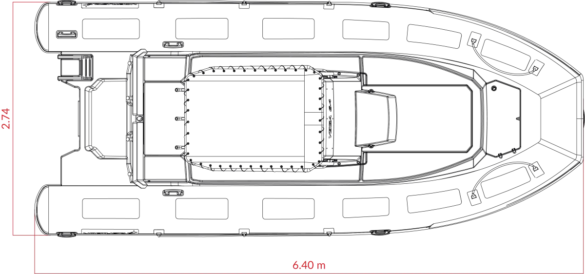 NorthStar Vega 6.4 ölçülü üst görünüm