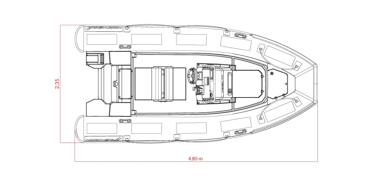 NorthStar Vega 4.8 ölçülü üst görünüm