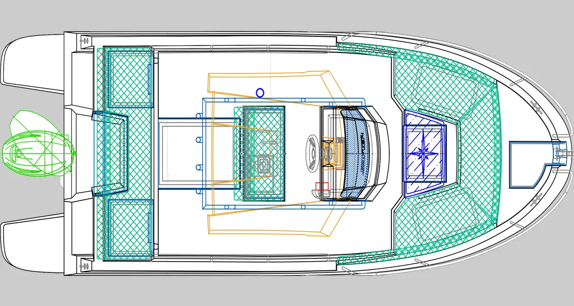 Safter 495 Center Console çizim